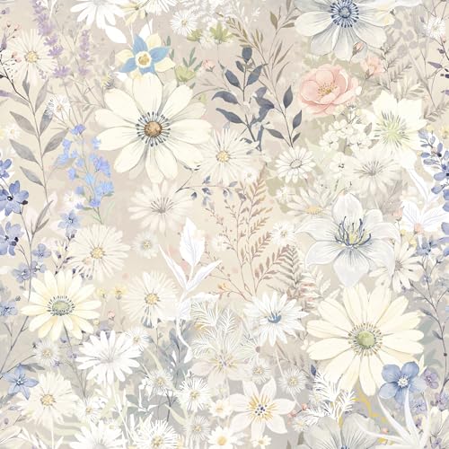 Boho Floral Peel and Stick Wallpaper Vintage Botanical Contact Paper