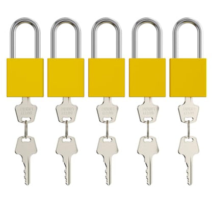 5 Pack Aluminum Safety Padlocks