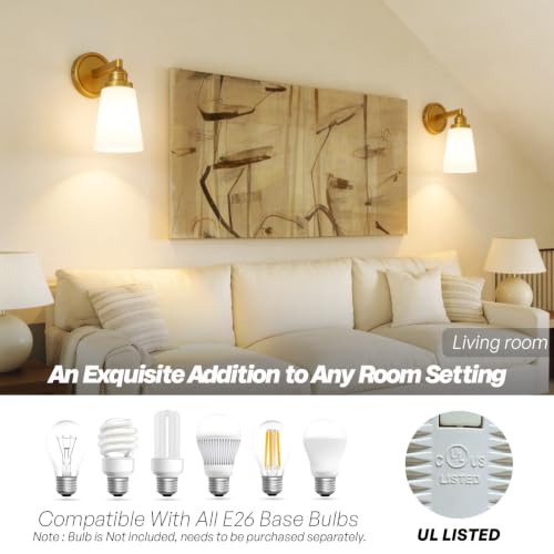 Milk Glass wall Sconce