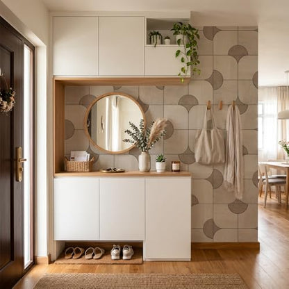 Peel and Stick Wallpaper (Beige06 / 17.7" x 236.2")