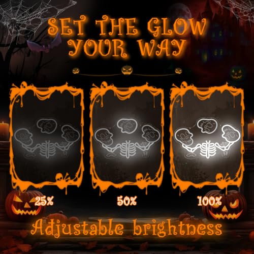 Juggling Skeleton Halloween Neon Sign Dimmable Animated LED Halloween Decor (Juggling Skeleton)