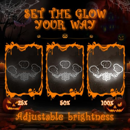 Juggling Skeleton Halloween Neon Sign Dimmable Animated LED Halloween Decor (Juggling Skeleton)