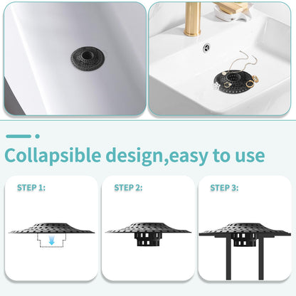 Bathtub Drain Hair Catcher (‌dark Black)