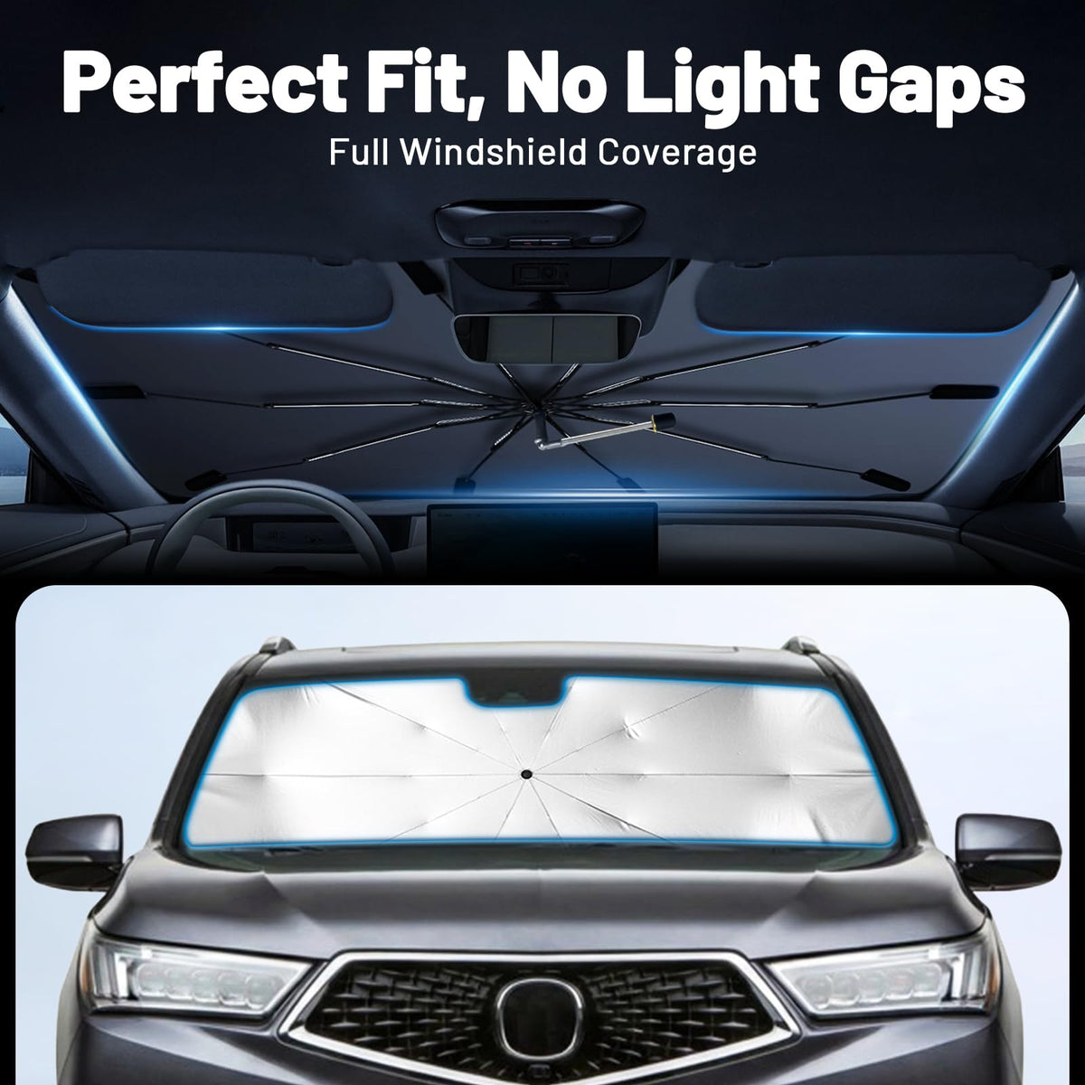 Car Windshield Sun Shade Umbrella for Ford Transit Connect 2010 (For Ford Transit Connect 2010-2023)