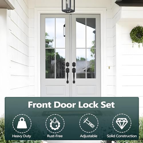 Modern Wave Exterior Door Handle Set
