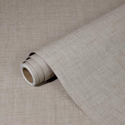 Grasscloth Peel and Stick Wallpaper Textured Contact Paper Faux Linen Removable Self Adhesive Vinyl Wallpaper for Bedroom Living Room Cabinets