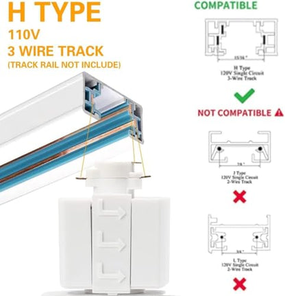 30W Track Light Heads Zoomable