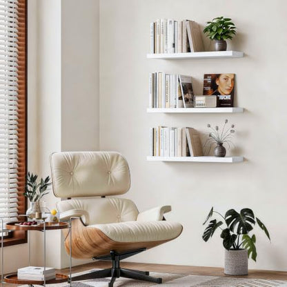 White Floating Shelves 22.5in (C. White - Modern Minimalist Style / 22.5inches)