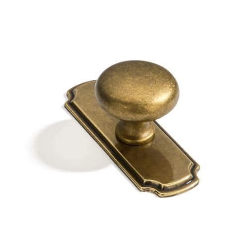 10 Pack Champagne Bronze Cabinet Knobs and Backplates