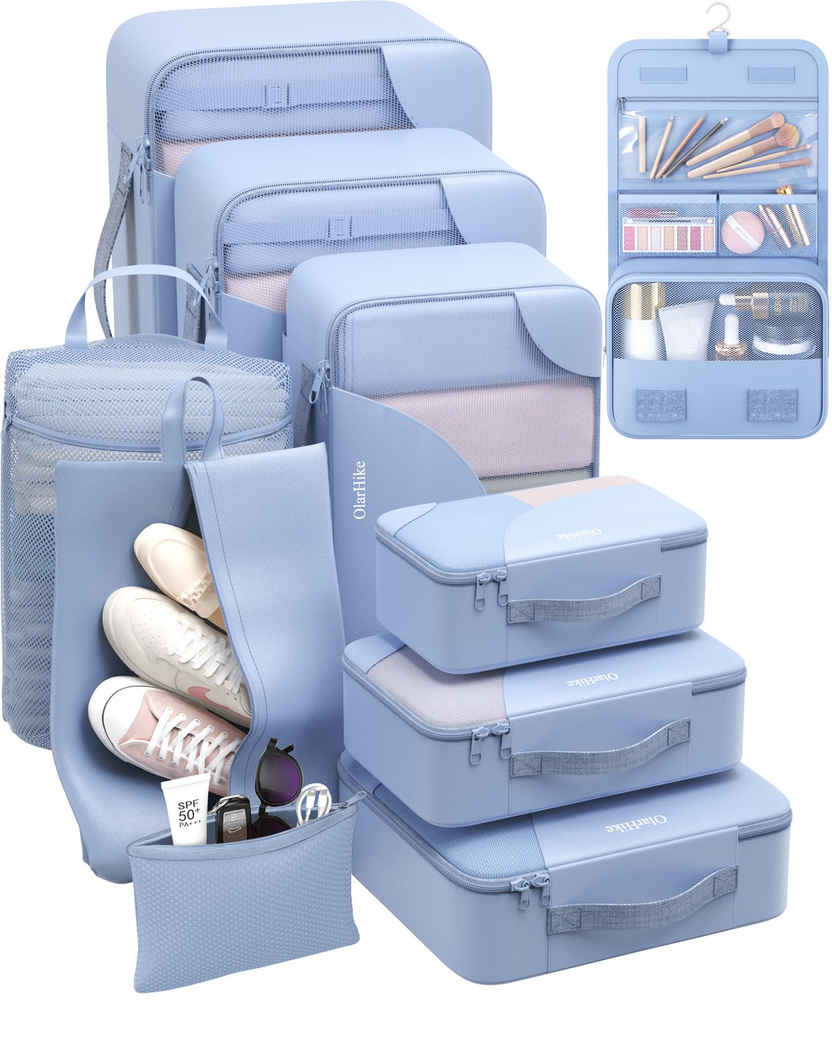 Packing Cubes for Travel (07 Light Blue)