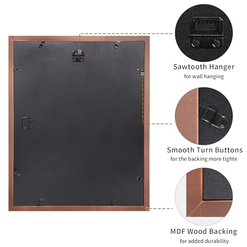 4x6 or 5x7 Picture Frames (Rustic Brown / 13x16in (1Pack))