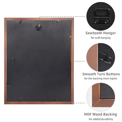 4x6 or 5x7 Picture Frames (Rustic Brown / 13x16in (1Pack))