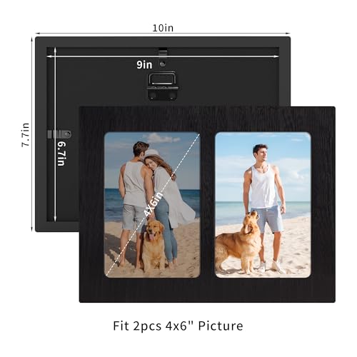 4x6 Picture Frame Collage (Rustic Black / 7.7x10in (1Pack))