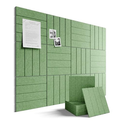 48" x 36" Large Felt Bulletin Board (Christmas Tree Green / Bold-stripe 12-pack)