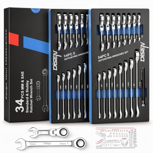 Metric and SAE Combination Wrench Set with EVA