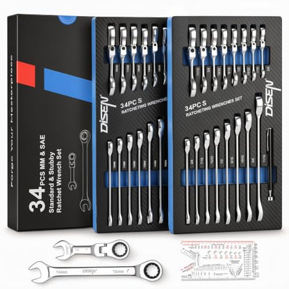 Metric and SAE Combination Wrench Set with EVA