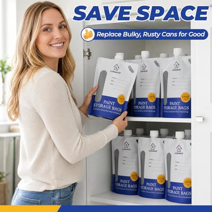 Paint Storage Bags with Funnel and Filler Clip