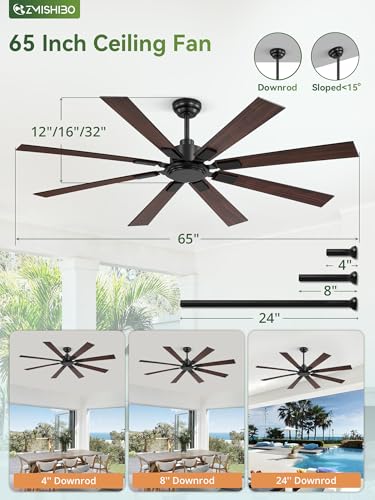 Outdoor Ceiling Fans No Light with Remote