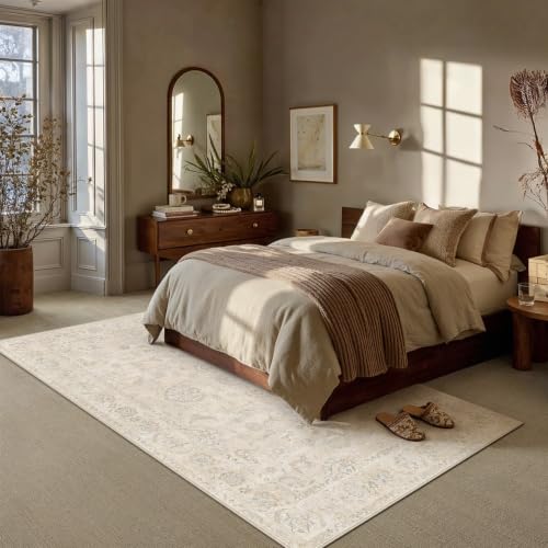 8x10 Light Cream Neutral Area Rug (Cream / 8' x 10' (Rectangular))