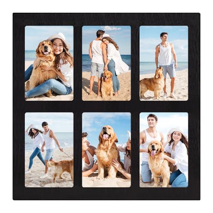 4x6 Picture Frame Collage (Rustic Black / 13x13in (1Pack))