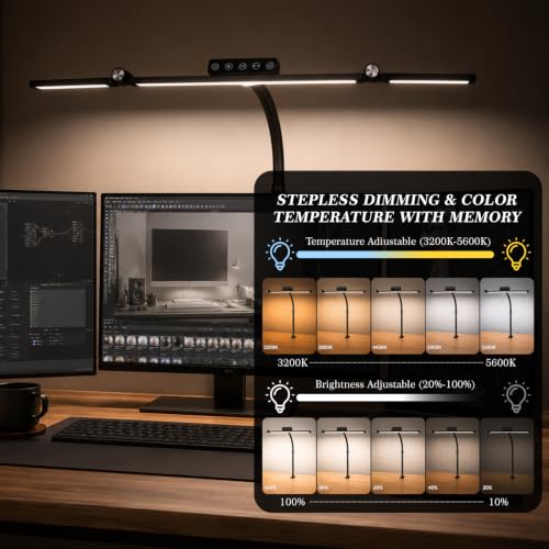 Desk Lamps for Home Office with Clamp