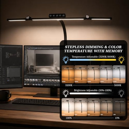 Desk Lamps for Home Office with Clamp