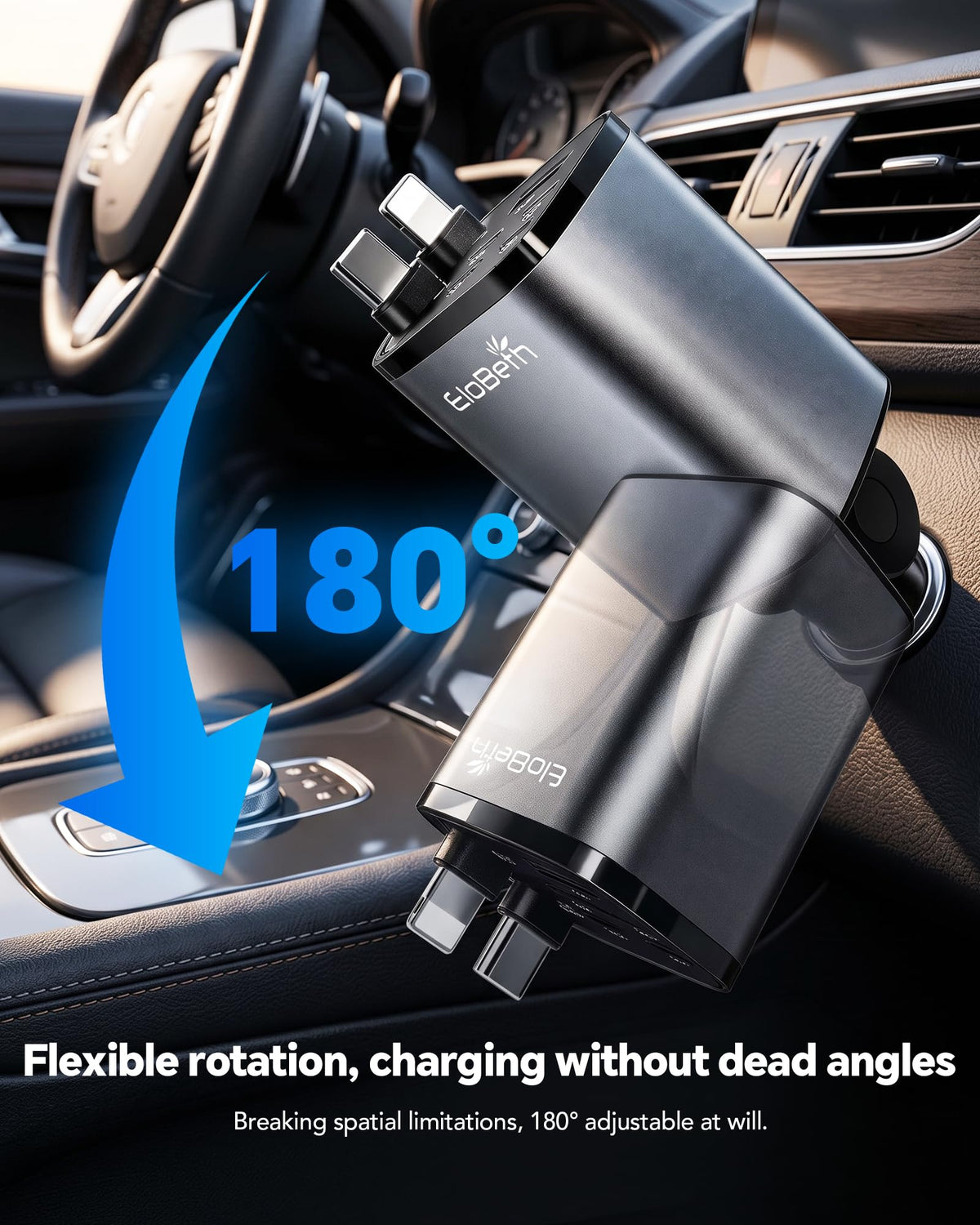 120W Retractable Car Charger