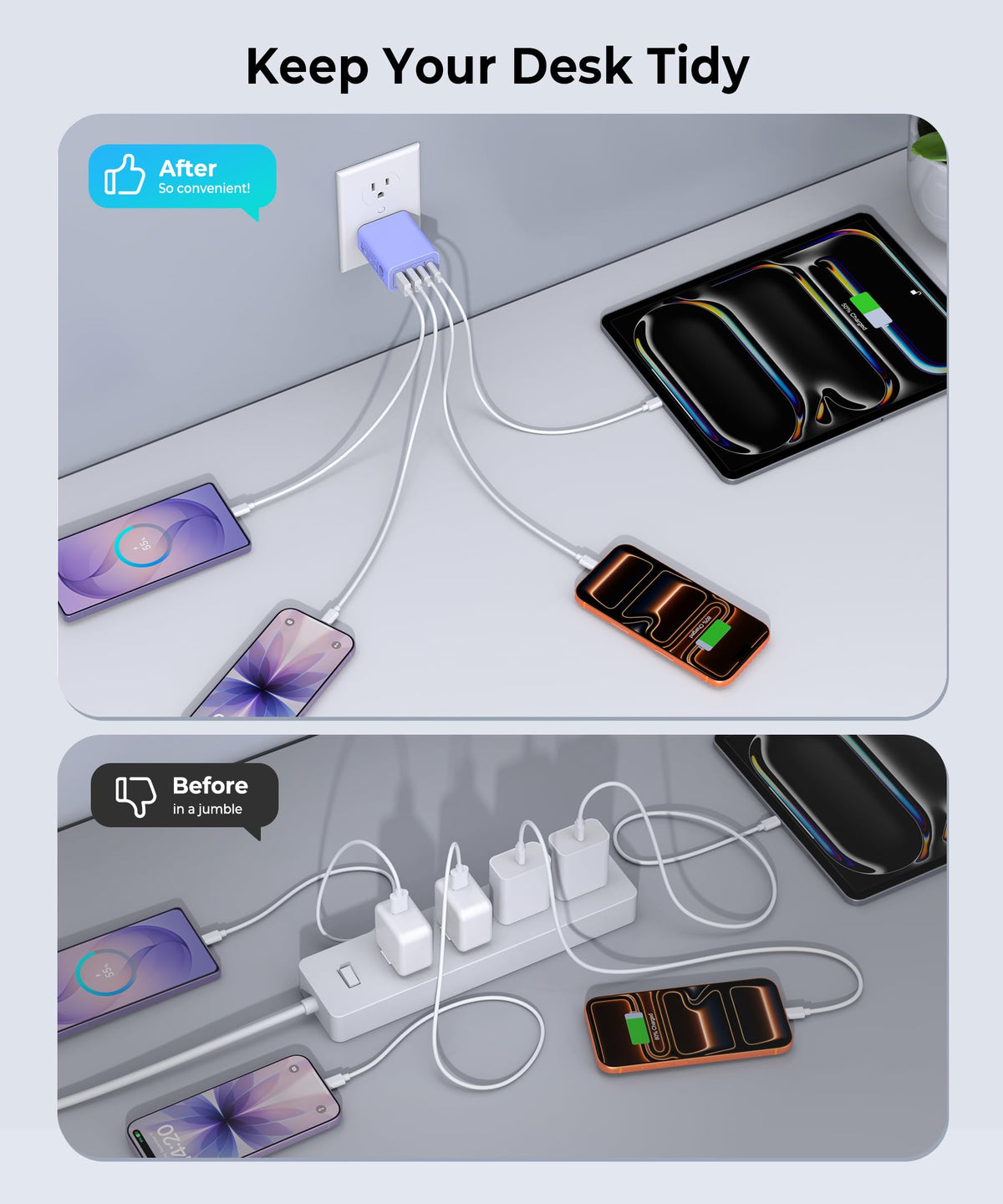 2 Pack 40W Fast USB C Charger Block (2Pack Orchid Purple / 40W)