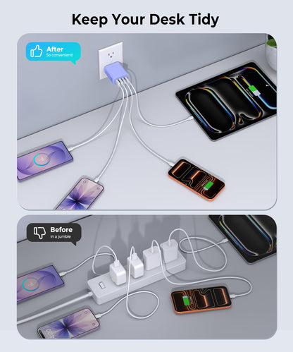 2 Pack 40W Fast USB C Charger Block (2Pack Orchid Purple / 40W)