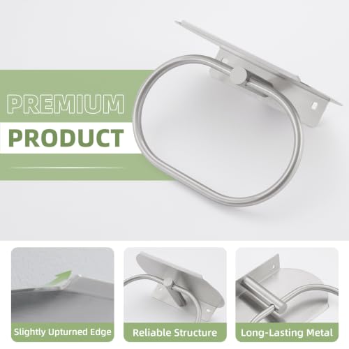 Bathroom Hand Towel Holder with Shelf Brushed Nickel