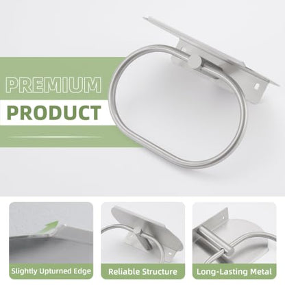 Bathroom Hand Towel Holder with Shelf Brushed Nickel