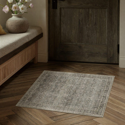Moss Green 2x3 Washable Area Rugs Entryway (Q| Moss Green / 2' x 3' (Rectangular))