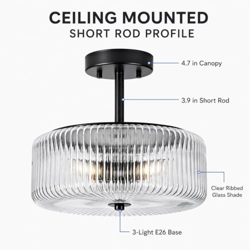 Milk Glass Ceiling Light