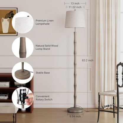 Real Wood Floor Lamps for Living Room