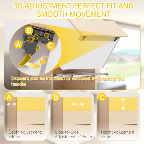 Undermount Soft Close Drawer Slides with Rear Mount Brackets