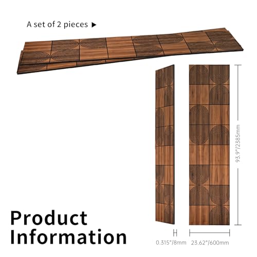 Teak Wood Grain 3D Wall Panels with Adhesive