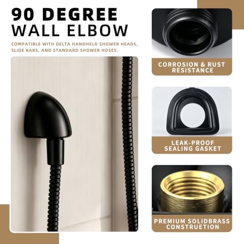 A725 Round Drop Ell Handheld Shower Wall Connector Replace for Moen