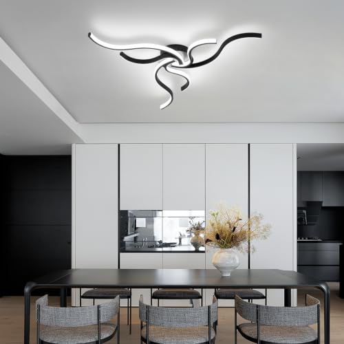 Modern Dimmable Ceiling Light LED Acrylic Flush Mount Ceiling Light with Remote