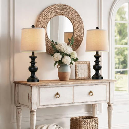 Farmhouse Table Lamp Set of 2