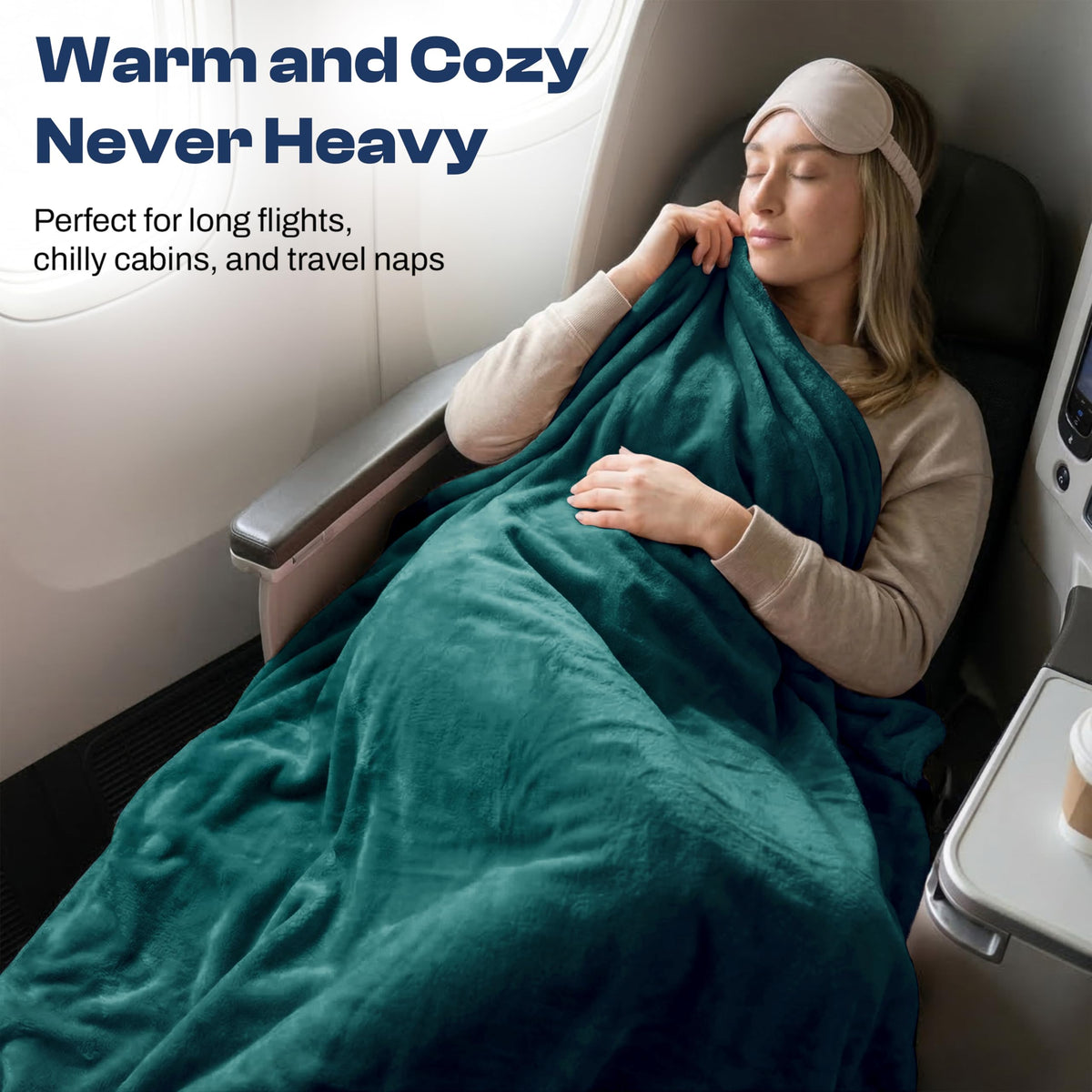 Travel Blanket and Pillow (Teal)