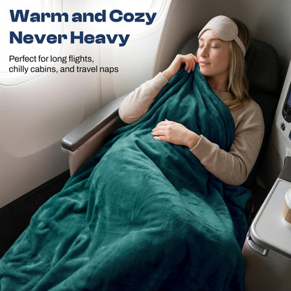 Travel Blanket and Pillow (Teal)