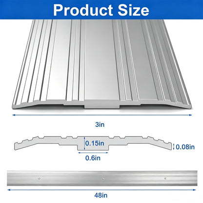 Sturdy Aluminum Door Threshold for Doorways (48''L x 3''W (1pcs) / Silver)