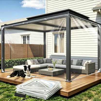 Clear Tarp 14Mil Heavy Duty Clear Vinyl Plastic Tarp