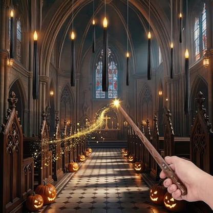 Floating Candles with Wand for Halloween