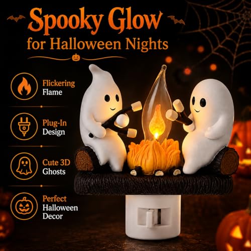 Cute Ghost Campfire Night Light