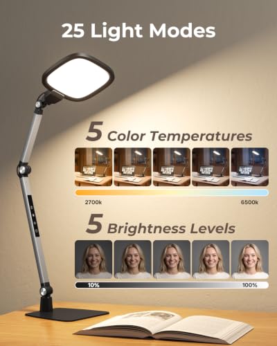 LED Desk Lamp for Home Office Video Calls