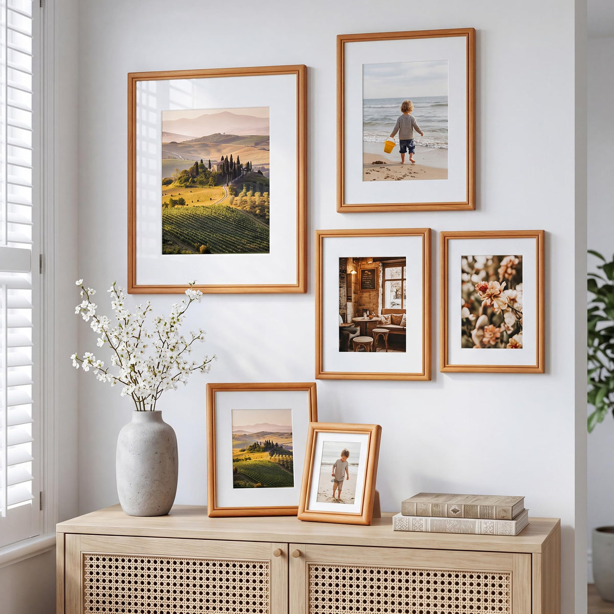 12x16 Picture Frame (Natural Solid Cherry / 12x16-1P)