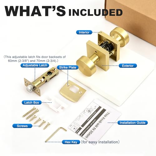 Interior Privacy Door Knob (Matte Gold)
