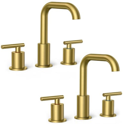 Bathroom Sink Faucet 3 Hole Widespread 8 Inch 2 Handle