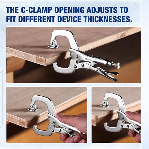 Locking C Clamp with Swivel Pads